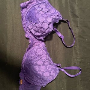 Lightly padded iridescent purple savage x bra